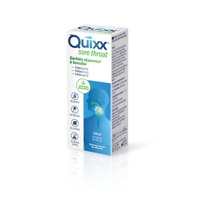 QUIXX, sirupas gerklei, 100 ml. paveikslėlis