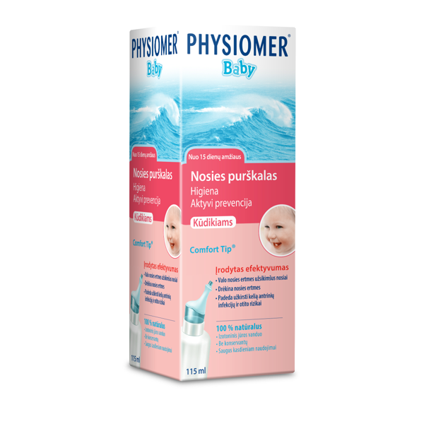 PHYSIOMER BABY, nosies purškalas kūdikiams, 115ml paveikslėlis
