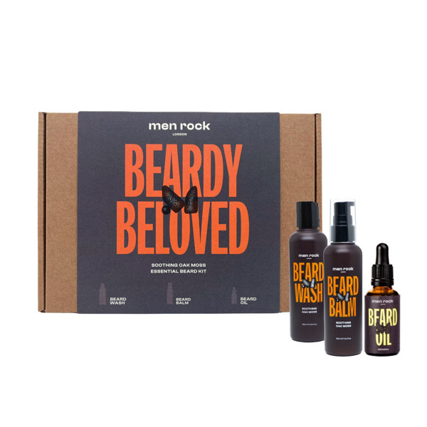 MEN ROCK Beardy Beloved Soothing Oak Moss Barzdos priežiūros rinkinys, 1vnt
