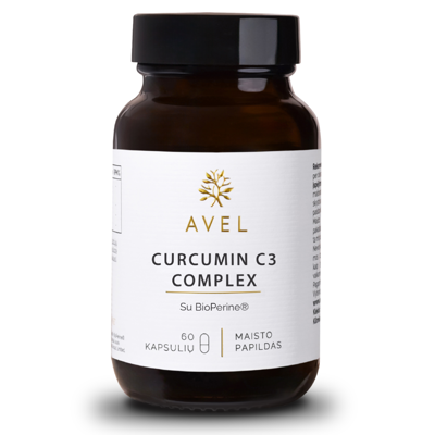 CURCUMIN C3 COMPLEX, Su BioPerine, 60 kapsulių paveikslėlis