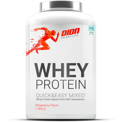 DION SPORTLAB WHEY PROTEIN, Braškių sk., 900 g