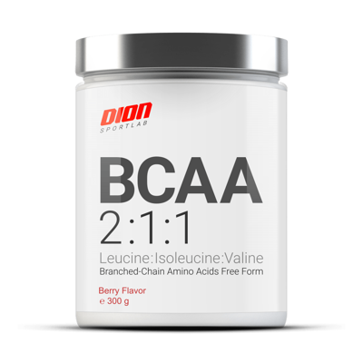 DION SPORTLAB BCAA 2:1:1, Uogų skonio, 300 g