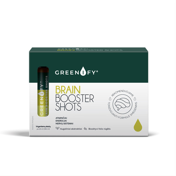 Greenify Brain Booster Shots, protinei veiklai, koncentracijai, 25 ml, N14 paveikslėlis