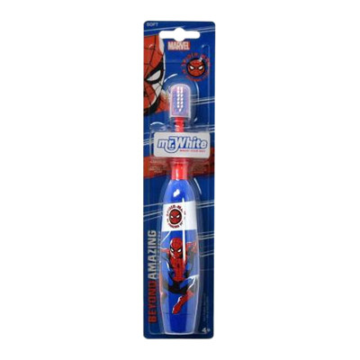 Mr. White SPIDER-MAN elektrinis vibruojantis dantų šepetėlis vaikams nuo 4 m., 1 vnt.