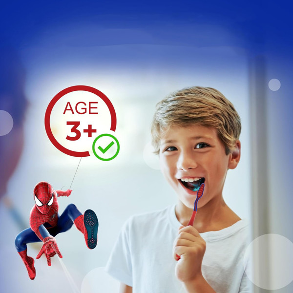 Mr. White SPIDER-MAN minkštas dantų šepetėlis vaikams nuo 3 m., 1 vnt.