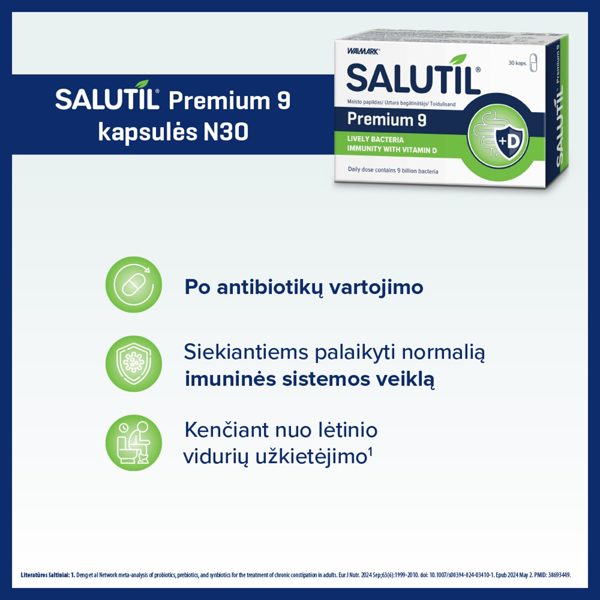 SALUTIL PREMIUM 9, 30 kapsiulių paveikslėlis