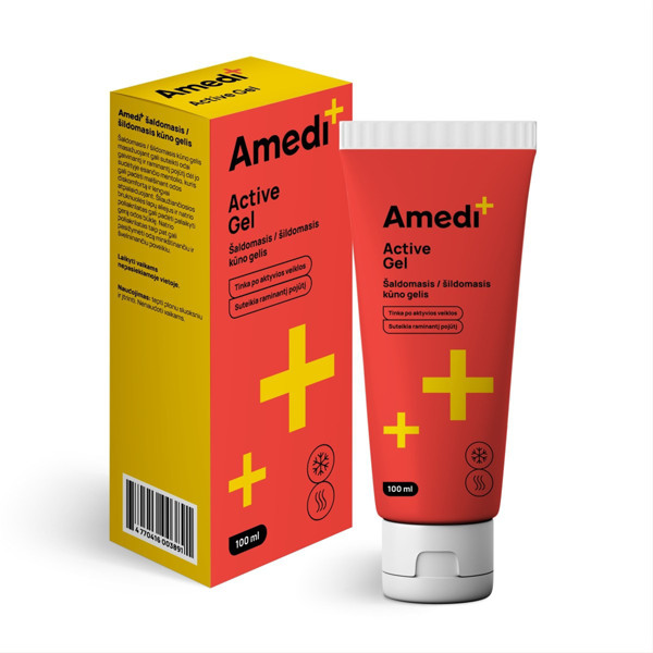 AMEDIPLUS ACTIVE GEL, šaldomas-šildomas kūno gelis, 100 ml paveikslėlis