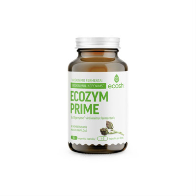 ECOSH Ecozym Prime su Digezyme virškinimo fermentais, 90 kapsulių paveikslėlis