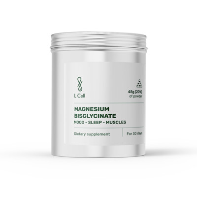 L Cell Magnio Bisglicinatas, maisto papildas, 500mg, kapsulės, 90 vnt.