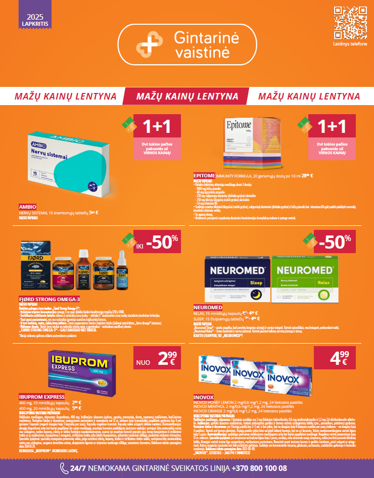 GINTARINĖS vaistinės lapkričio mėnesio leidinys