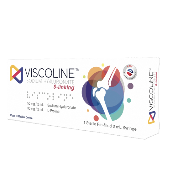 VISCOLINE SODIUM HYALURONATE S-linking, 1 švirkštas 2ml, N1  paveikslėlis