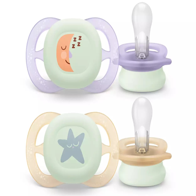 PHILIPS AVENT „Ultra start Naktinis“ Čiulptukas, silikoninis nuo 0-2 mėn. N2  SCF075/17 paveikslėlis