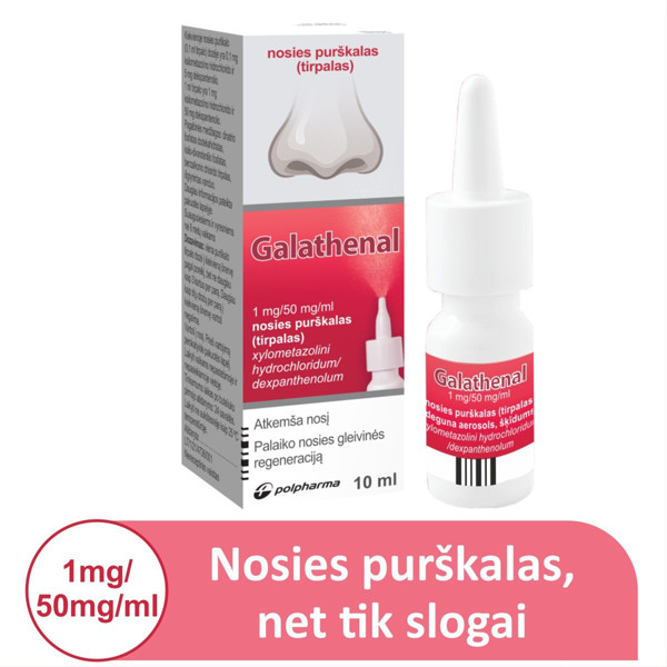 GALATHENAL, 1 mg/50 mg/ml, nosies purškalas (galanas), 10ml paveikslėlis