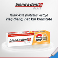 BLEND A DENT PLUS UNBEATABLE BITE NO FLAVOR, Fiksuojamasis dantų protezų kremas, 40g  paveikslėlis BLEND A DENT PLUS UNBEATABLE BITE NO FLAVOR, Fiksuojamasis dantų protezų kremas, 40g  paveikslėlis