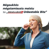 BLEND A DENT PLUS UNBEATABLE BITE NO FLAVOR, Fiksuojamasis dantų protezų kremas, 40g  paveikslėlis BLEND A DENT PLUS UNBEATABLE BITE NO FLAVOR, Fiksuojamasis dantų protezų kremas, 40g  paveikslėlis