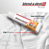 BLEND A DENT PLUS UNBEATABLE BITE NO FLAVOR, Fiksuojamasis dantų protezų kremas, 40g  paveikslėlis BLEND A DENT PLUS UNBEATABLE BITE NO FLAVOR, Fiksuojamasis dantų protezų kremas, 40g  paveikslėlis