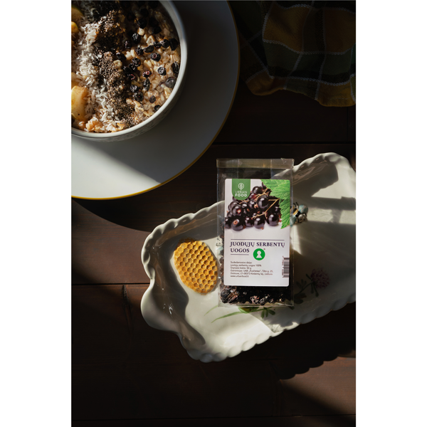 URBAN FOOD DŽIOVINTOS JUODŲJŲ SERBENTŲ UOGOS, 50 g URBAN FOOD DŽIOVINTOS JUODŲJŲ SERBENTŲ UOGOS, 50 g
