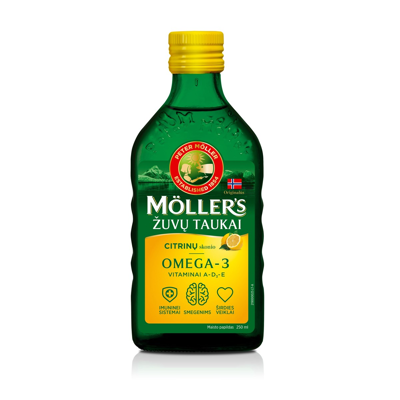 MOLLER'S ŽUVŲ TAUKAI, citrinų skonio, 250 ml paveikslėlis