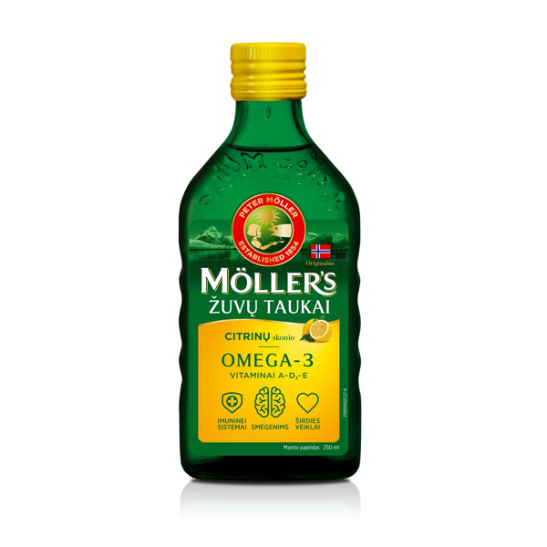 MOLLER'S ŽUVŲ TAUKAI, citrinų skonio, 250 ml paveikslėlis