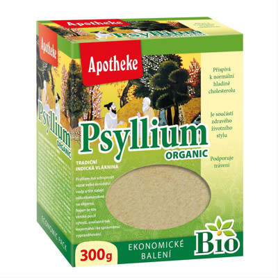APOTHEKE BIO PSYLLIUM, balkšvųjų gysločių sėklų luobelės, 300 g paveikslėlis