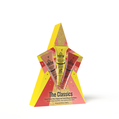 Dr. PAWPAW, CLASSIC CHRISTMAS, lūpų balzamų rinkinys (Original, Peach Pink, Ultimate Red), 30ml
