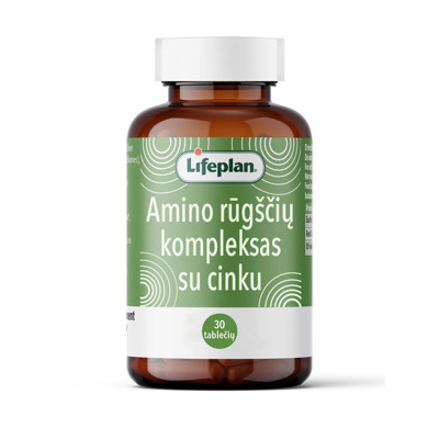 LIFEPLAN, amino rūgščių kompleksas su cinku, 30 tablečių paveikslėlis