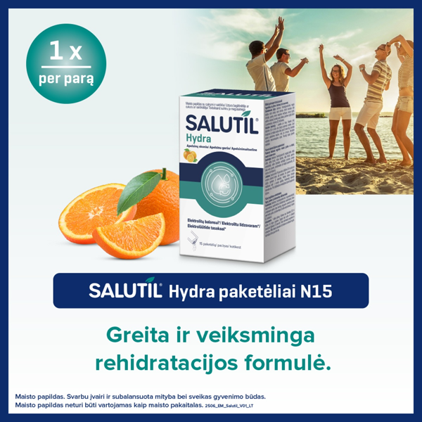 SALUTIL HYDRA, milteliai, 15 paketėlių paveikslėlis SALUTIL HYDRA, milteliai, 15 paketėlių paveikslėlis