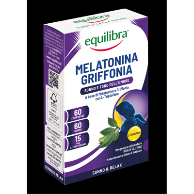 EQUILIBRA MELATONINAS + GRIFONIJA, 60 tablečių paveikslėlis