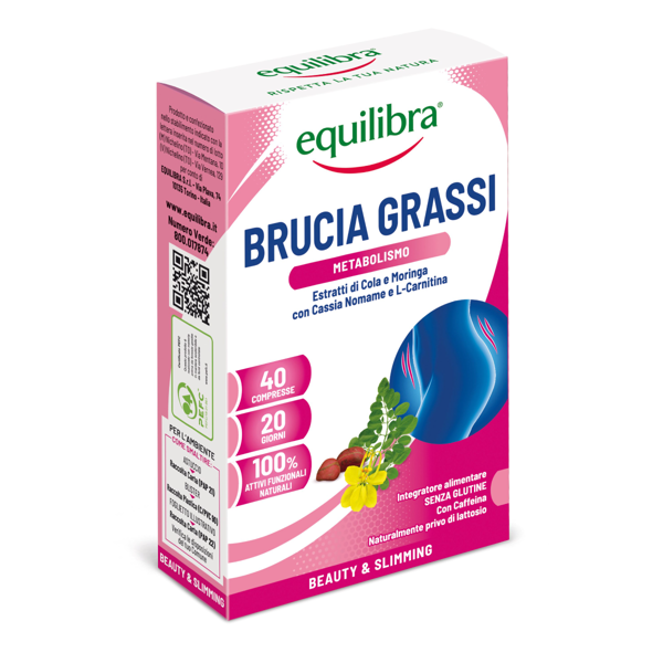 EQUILIBRA BRUCIA GRASSI maisto papildas svorio kontrolei ir lieknėjimui, 40 tablečių paveikslėlis EQUILIBRA BRUCIA GRASSI maisto papildas svorio kontrolei ir lieknėjimui, 40 tablečių paveikslėlis
