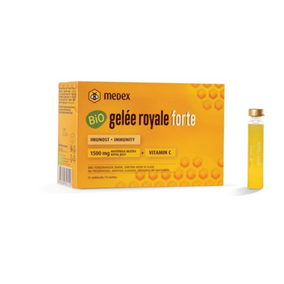 MEDEX BIO GELEE ROYALE FORTE VIALS, 9 ml, 10 buteliukų paveikslėlis