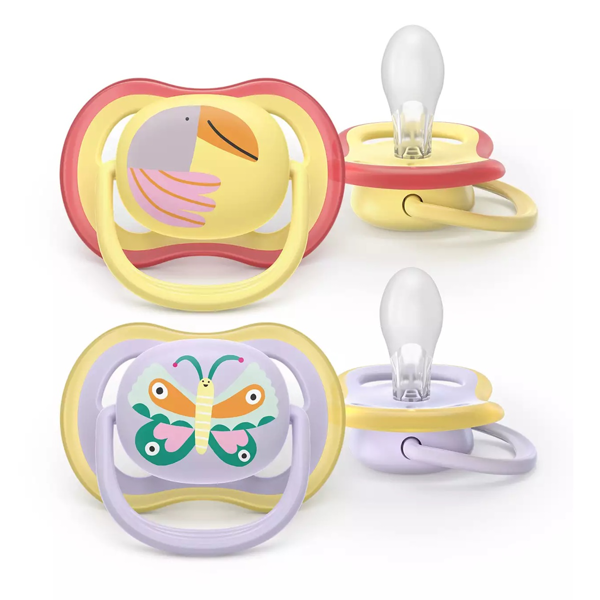 Čiulptukas Avent silikoninis nuo 0-6 mėn. N2 „Ultra air“ SCF087/04 (Philips AVENT) paveikslėlis Čiulptukas Avent silikoninis nuo 0-6 mėn. N2 „Ultra air“ SCF087/04 (Philips AVENT) paveikslėlis