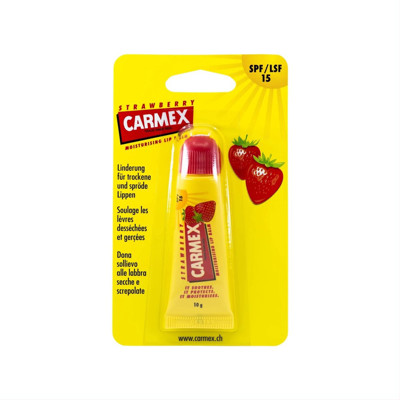 CARMEX TUBE STRAWBERRY, lūpų balzamas, braškių skonio, 10g. paveikslėlis