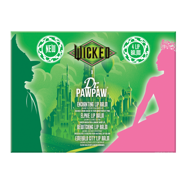 Dr.PAWPAW, WICKED, ELPHABA, lūpų pieštukų rinkinys, 4vnt, 12g