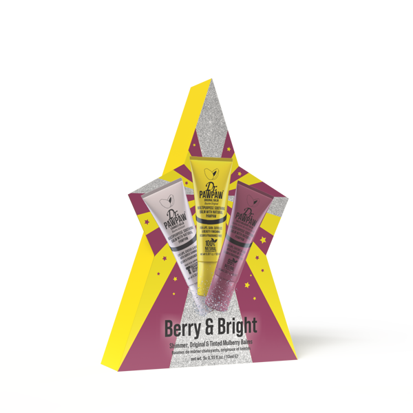 Dr.PAWPAW, BERRY&BRIGHT, lūpų balzamų rinkinys, 3vnt, 30ml Dr.PAWPAW, BERRY&BRIGHT, lūpų balzamų rinkinys, 3vnt, 30ml