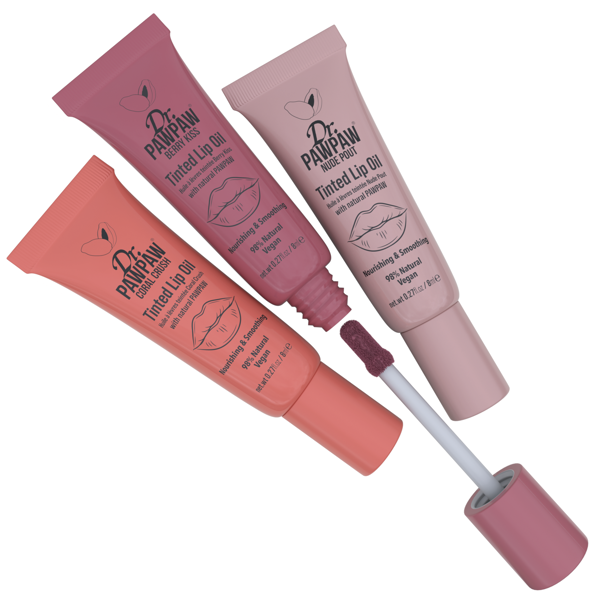 Dr.PAWPAW, NUDE LIP OIL TRIO, lūpų aliejų rinkinys, 3vnt, 24ml
