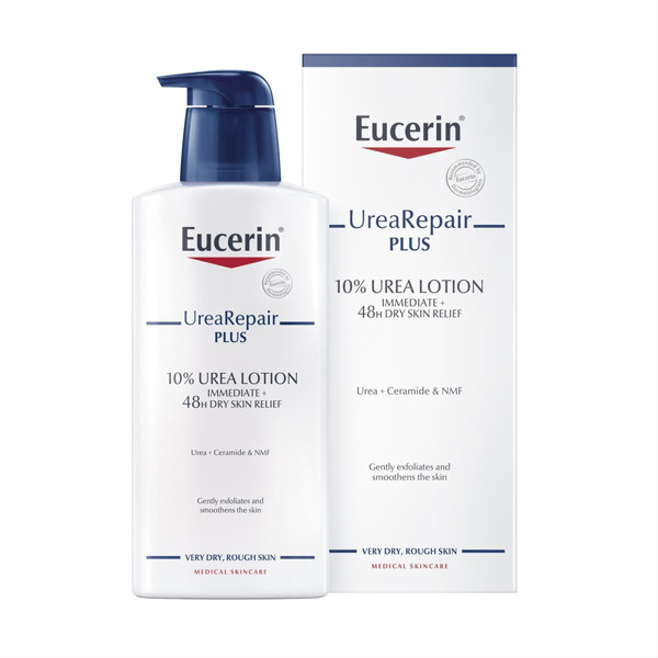 EUCERIN UREAREPAIR PLUS, kūno losjonas su 10% šlapalo, sausai odai, 400 ml paveikslėlis EUCERIN UREAREPAIR PLUS, kūno losjonas su 10% šlapalo, sausai odai, 400 ml paveikslėlis