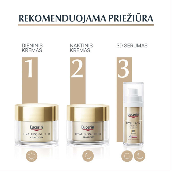 EUCERIN HYALURON - FILLER + ELASTICITY, dieninis kremas, SPF15, 50 ml paveikslėlis EUCERIN HYALURON - FILLER + ELASTICITY, dieninis kremas, SPF15, 50 ml paveikslėlis