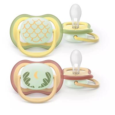PHILIPS AVENT „Ultra air Naktinis“ Čiulptukas, silikoninis nuo 0-6 mėn. N2 SCF376/27 paveikslėlis
