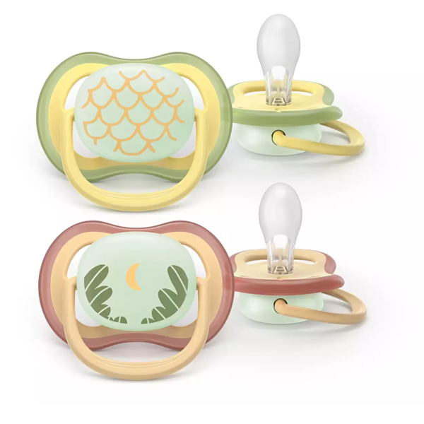 PHILIPS AVENT „Ultra air Naktinis“ Čiulptukas, silikoninis nuo 0-6 mėn. N2 SCF376/27 paveikslėlis PHILIPS AVENT „Ultra air Naktinis“ Čiulptukas, silikoninis nuo 0-6 mėn. N2 SCF376/27 paveikslėlis