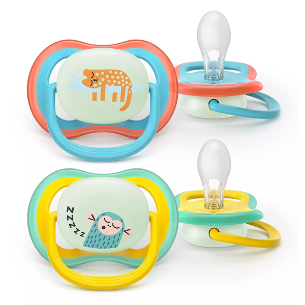 Čiulptukas Avent silikoninis nuo 18 mėn. N2 „Ultra air Naktinis“ SCF376/32 (Philips AVENT) paveikslėlis