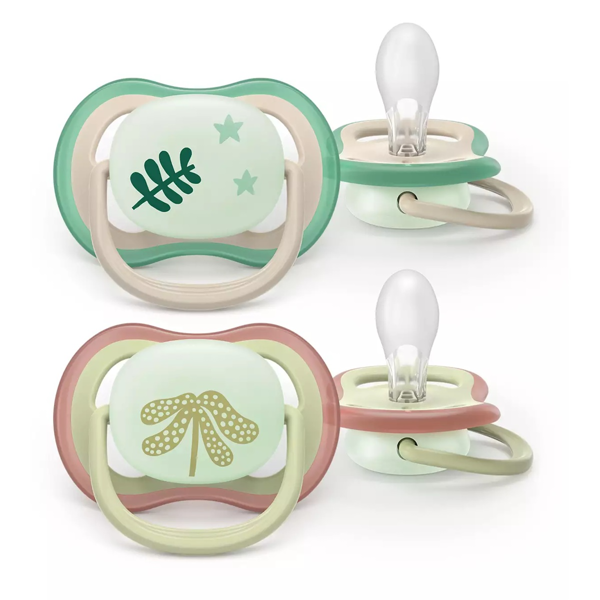 PHILIPS AVENT „Ultra air Naktinis“ Čiulptukas, silikoninis nuo 6-18 mėn. N2 SCF376/31 paveikslėlis PHILIPS AVENT „Ultra air Naktinis“ Čiulptukas, silikoninis nuo 6-18 mėn. N2 SCF376/31 paveikslėlis