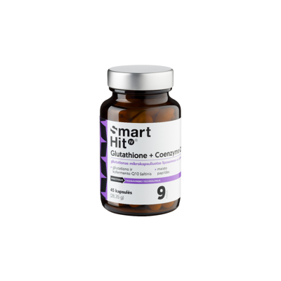 SMARTHIT VI, GLUTATHIONE + COENZYME Q10, 45 kapsulės paveikslėlis