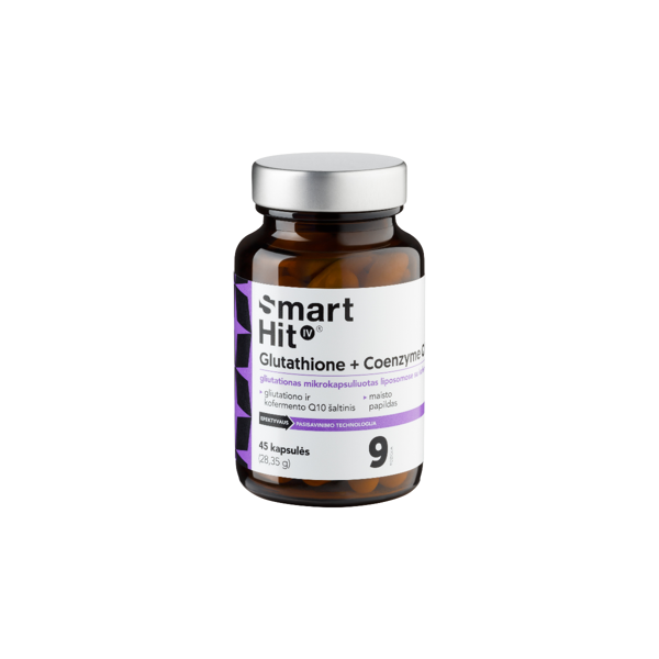 SMARTHIT VI, GLUTATHIONE + COENZYME Q10, 45 kapsulės paveikslėlis