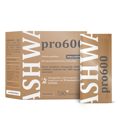 ASHWA PRO 600, 28 paketėliai geriamajam tirpalui paveikslėlis