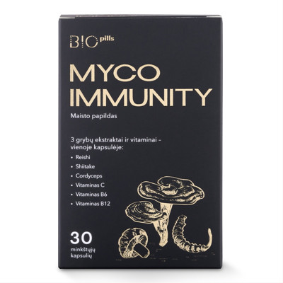 MYCO IMMUNITY, imunitetui, 30 kapsulių paveikslėlis