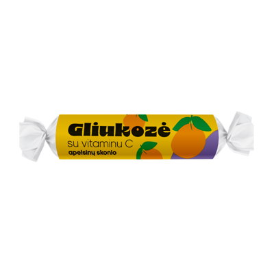 Gliukozė su vitaminu C, apelsinų skonio, 10vnt paveikslėlis