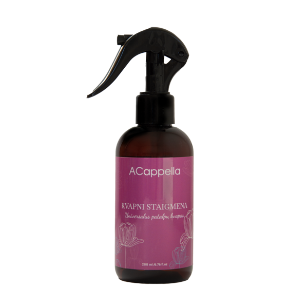 ACappella, purškiamas namų kvapas, Kvapni staigmena, 200 ml ACappella, purškiamas namų kvapas, Kvapni staigmena, 200 ml
