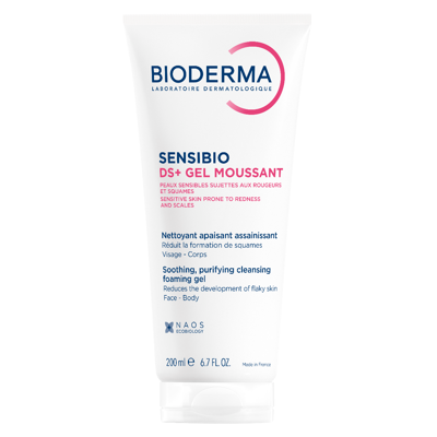 BIODERMA SENSIBIO DS+, gelinis jautrios, pleiskanojančios ir paraudusios odos prausiklis, 200 ml paveikslėlis