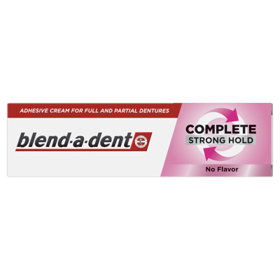 BLEND A DENT COMPLETE STRONG HOLD NO FLAVOR, Fiksuojamasis dantų protezų kremas, 47g paveikslėlis