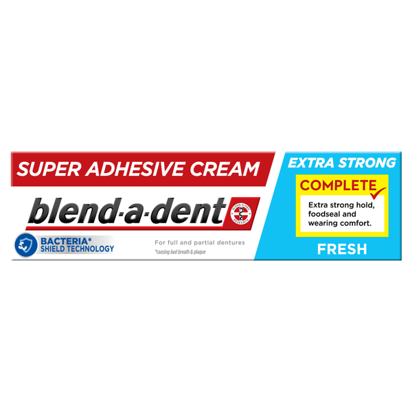 BLEND-A-DENT FRESH MINT, burnos dantų protezų lipnus kremas, 47 g paveikslėlis BLEND-A-DENT FRESH MINT, burnos dantų protezų lipnus kremas, 47 g paveikslėlis